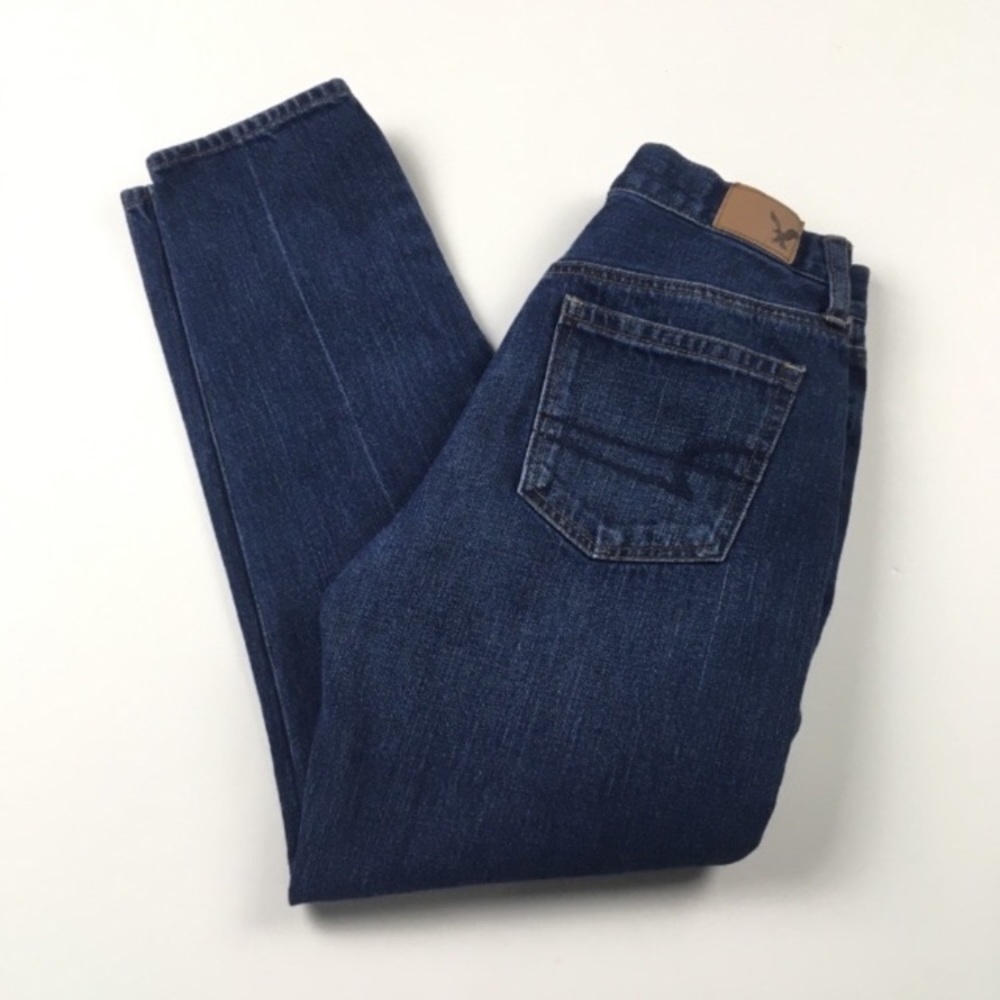 American Eagle Vintage Hi-Rise‎ Skinny Button Fly Dark Jeans Women’s Sz 4